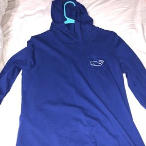 Royal blue vineyard vines long sleeve with hood